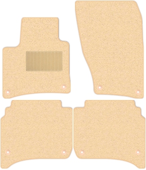 Коврики текстильные "Комфорт" для Volkswagen Touareg II (suv, гибрид / 7P5) 2010 - 2014, бежевые, 4шт.