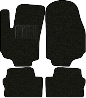 Коврики текстильные "Стандарт" для Opel Zafira (минивэн / B) 2005 - 2008, черные, 4шт.