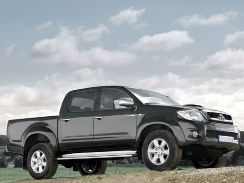 Коврики ЭВА "EVA ромб" для Toyota Hilux Pick Up (пикап / AN10/AN20) 2008 - 2011, серые, 4шт.