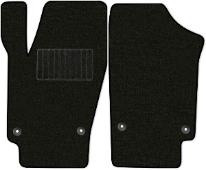 Коврики текстильные "Классик" для Volkswagen Polo V (хэтчбек 5 дв / Mk5) 2008 - 2014, черные, 2шт.