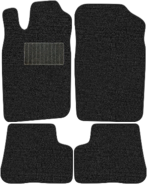 Коврики текстильные "Комфорт" для Peugeot 206 (хэтчбек 5 дв) 2003 - 2009, темно-серые, 4шт.