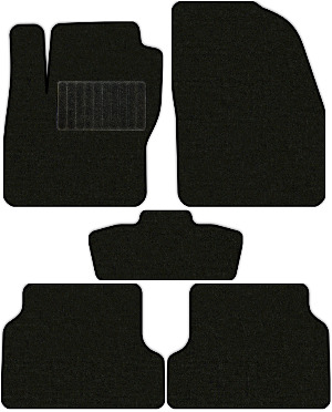 Коврики текстильные "Комфорт" для Ford Focus II (универсал / CB4) 2007 - 2011, черные, 5шт.