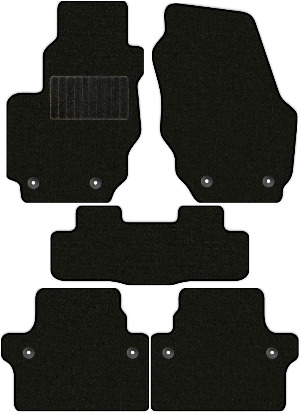 Коврики текстильные "Стандарт" для Volvo XC70 III (suv) 2013 - 2016, черные, 5шт.