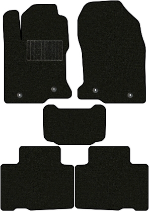 Коврики "Стандарт" в салон Lexus NX 300h (suv, гибрид / AYZ15) 2014 - 2021, черные 5шт.