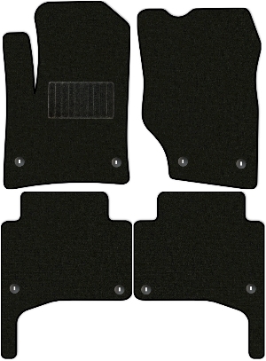 Коврики текстильные "Комфорт" для Volkswagen Touareg I (suv / GP) 2002 - 2006, черные, 4шт.
