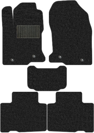 Коврики "Комфорт" в салон Lexus NX200 I (suv / ZGZ10, ZGZ15) 2014 - 2021, темно-серые 5шт.
