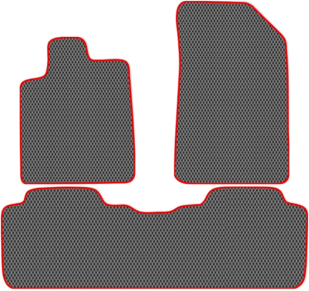 Коврики ЭВА "EVA ромб" для Citroen C5 I (хэтчбэк / X40) 2004 - 2008, серые, 3шт.