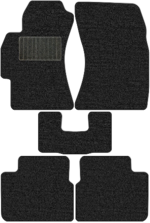 Коврики текстильные "Классик" для Subaru Impreza (седан / GE) 2007 - 2012, темно-серые, 5шт.