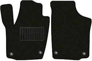 Коврики текстильные "Классик" для Volkswagen Polo VI (лифтбек / MK6) 2020 - Н.В., черные, 2шт.