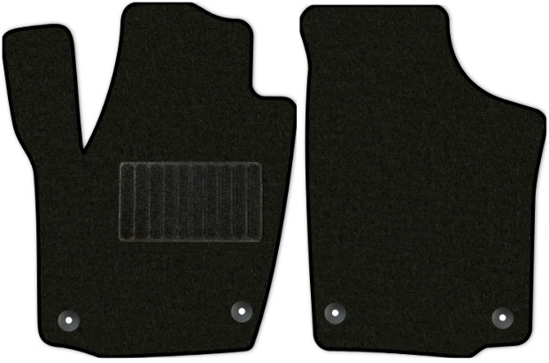 Коврики текстильные "Классик" для Volkswagen Polo (лифтбек / MK6) 2020 - Н.В., черные, 2шт.