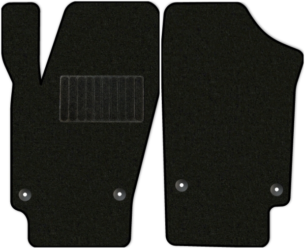 Коврики текстильные "Стандарт" для Volkswagen Polo (седан / 612, 602, 6C1) 2008 - 2015, черные, 2шт.