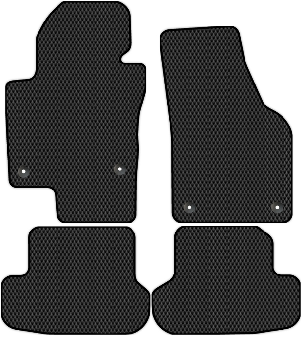 Коврики ЭВА "EVA ромб" для Volkswagen Beetle II (хэтчбек 5 дв / 5C1) 2011 - 2016, черные, 4шт.