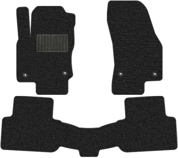 Коврики текстильные "Классик" для Volkswagen Tiguan II (suv / AD1) 2021 - Н.В., темно-серые, 3шт.
