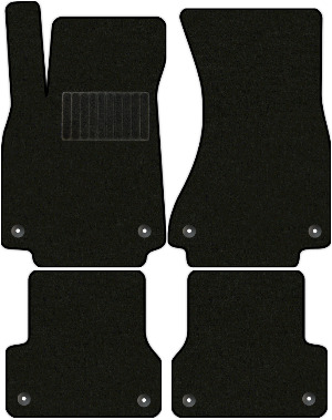Коврики текстильные "Комфорт" для Audi RS6 IV (универсал / 4G5/C7) 2012 - 2014, черные, 4шт.