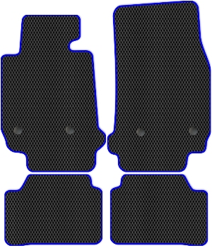 Коврики "EVA ромб" в салон BMW 1-Series II (хэтчбек 5 дв / F20) 2015 - 2017, черные 4шт.